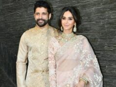 Newlywed Farhan Akhtar and Shibani Dandekar look stunning in colour co-ordinate outfits