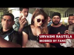 Urvashi Rautela Creates Havoc At The Mumbai Airports As She Gets Mobbed By The Fans At The Airport; Celebrates her Birthday With Shutterbugs By Feeding Them Cake- Check Out The Video Now