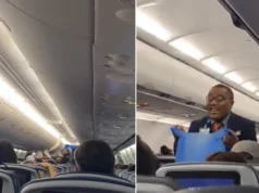 Passengers rejoice when a pilot announces that face masks are no longer required on US airlines.