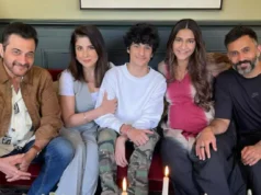 Pregnant Sonam Kapoor and Anand Ahuja host Maheep Kapoor, Sanjay Kapoor at their London home.. Bollywood