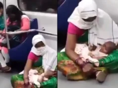 Viral video shows a female striking a youngster inside the Delhi Metro. Preplanned? Viral