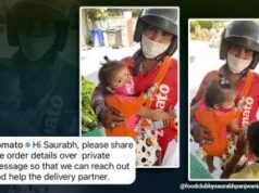 The delivery man brings his kids to work with him Viral