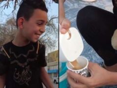 Your day will be brightened by the grin of an Iraqi little kid serving coffee