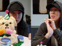 RM of BTS breaks down in tears when cutting a special cake for his 28th birthday with the army.x