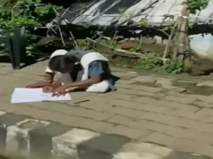 A video of a girl studying outside goes viral