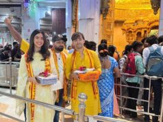Finally! Actress Kashika Kapoor and director Pradip Khairwair seek blessings at Siddhvinayak as the actress announces her big Bollywood debut