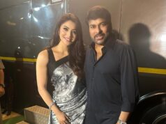 Chiranjeevi openly flirts with Urvashi Rautela at the Press meet of Waltair Veerayya in the mega 350cr film starring Ravi Teja.