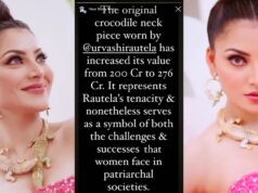 Breaking!!! Urvashi Rautela’s original crocodile neckpiece increased its value from 200 Cr to 276 Cr represents Rautela’s stardom