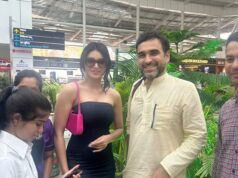 Urvashi Rautela And Pankaj Tripathi Gets Mobbed In Bhopal By Fans At Airport Amit Stree 2 And Another Film Shooting