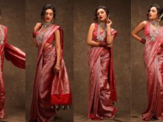 Seerat Kapoor’s Toned Physique in this Six Yard Pure Banarasi Silk Saree Exuded Elegance Fans Call Her Apsara