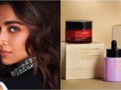 Who is the guinea pig for 82 E’s skincare range?