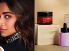 Who is the guinea pig for 82 E’s skincare range?