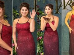 Urvashi Rautela Makes Heads Turns As She Shines In Backless Shimmer Dress At Randeep Hooda and Lin Laishram’s Wedding Reception