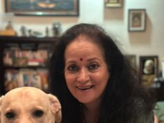 Himani Shivpuri embracing Paw-positivity on the sets of Happu Ki Ultan Paltan