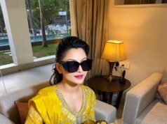 Urvashi Rautela visits Shrinath Ji temple in Nathdwara after Mukesh Ambani in Rajasthan