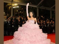 It’s all about Cannes! Influencer Nancy Tyagi’s self-made gown took 30 days to make.