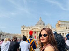 In Pics: Bollywood actress Parul Yadav makes a stunning impact with her stylish and charismatic sleeveless brown belted outfit on Easter in Vatican City, check it out!